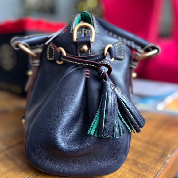 Dooney & Bourke, Florentine Satchel (Navy) REGULAR SIZE NOT MINI - Picture 2 of 14